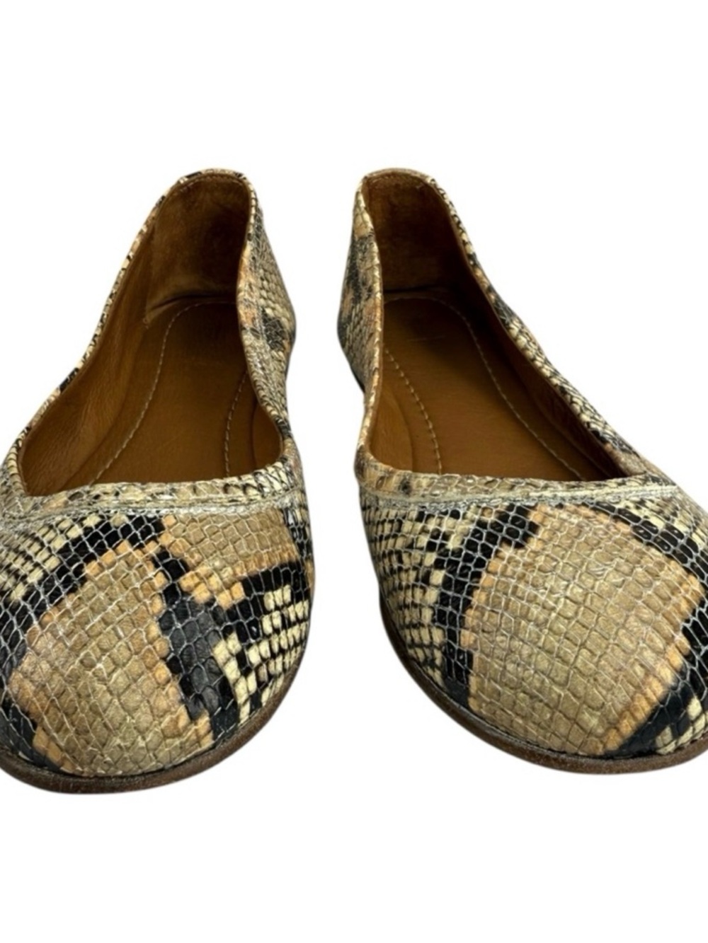 Frye Carson Python embossed flats 9.5 - Picture 5 of 8